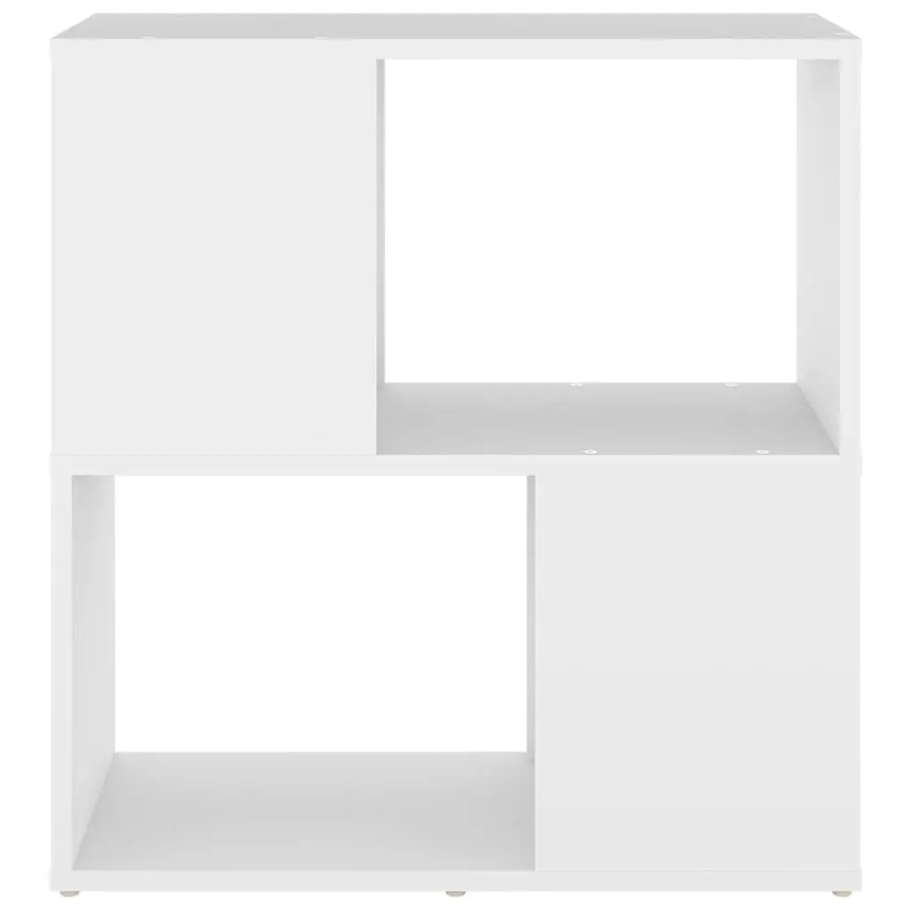 White Book Cabinet 2-Tier Shelving Unit 60W x 24D x 63H cm