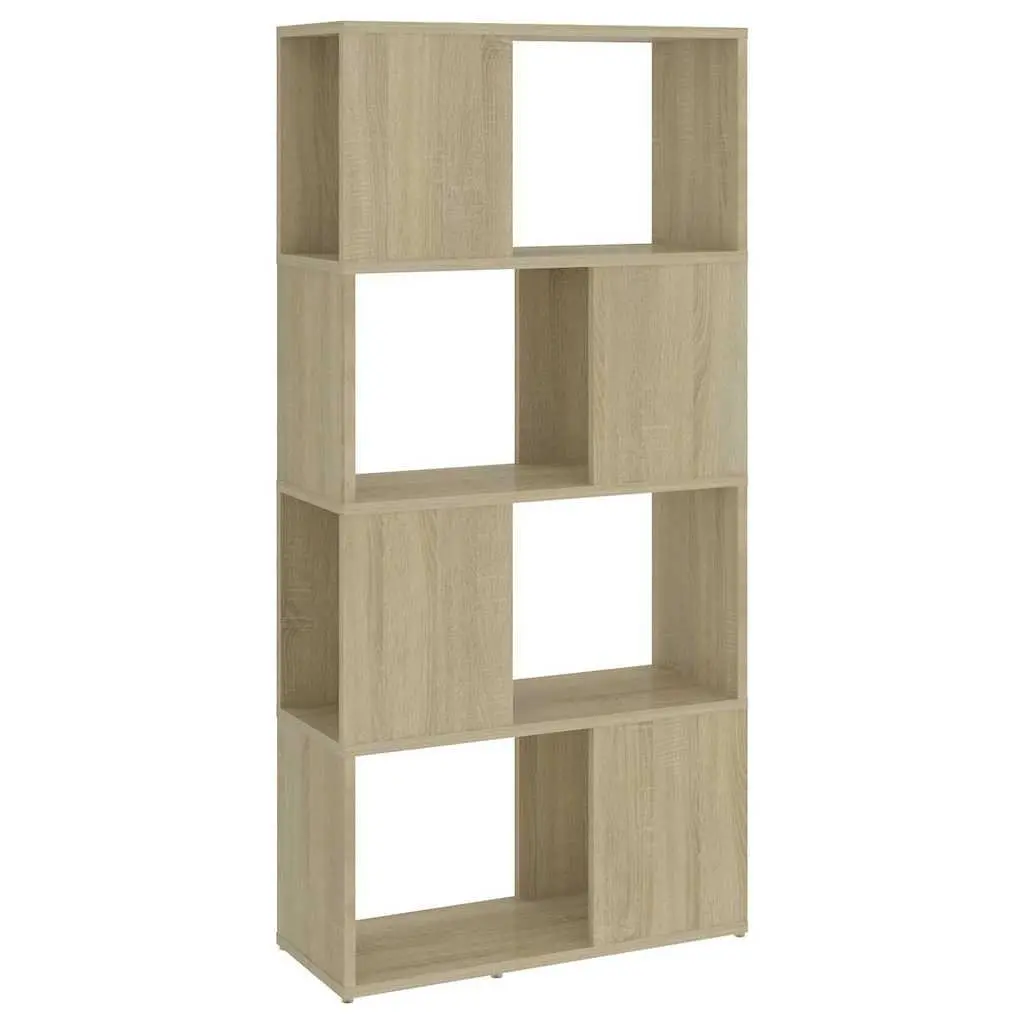 Book Cabinet Room Divider Bookcase Sonoma Oak 60x24x124.5cm Storage Shelving