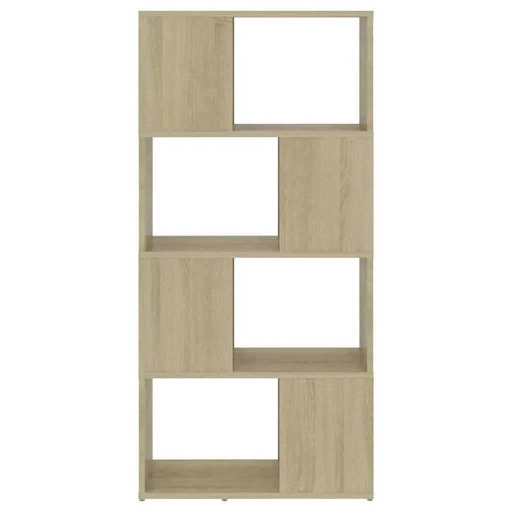 Book Cabinet Room Divider Bookcase Sonoma Oak 60x24x124.5cm Storage Shelving