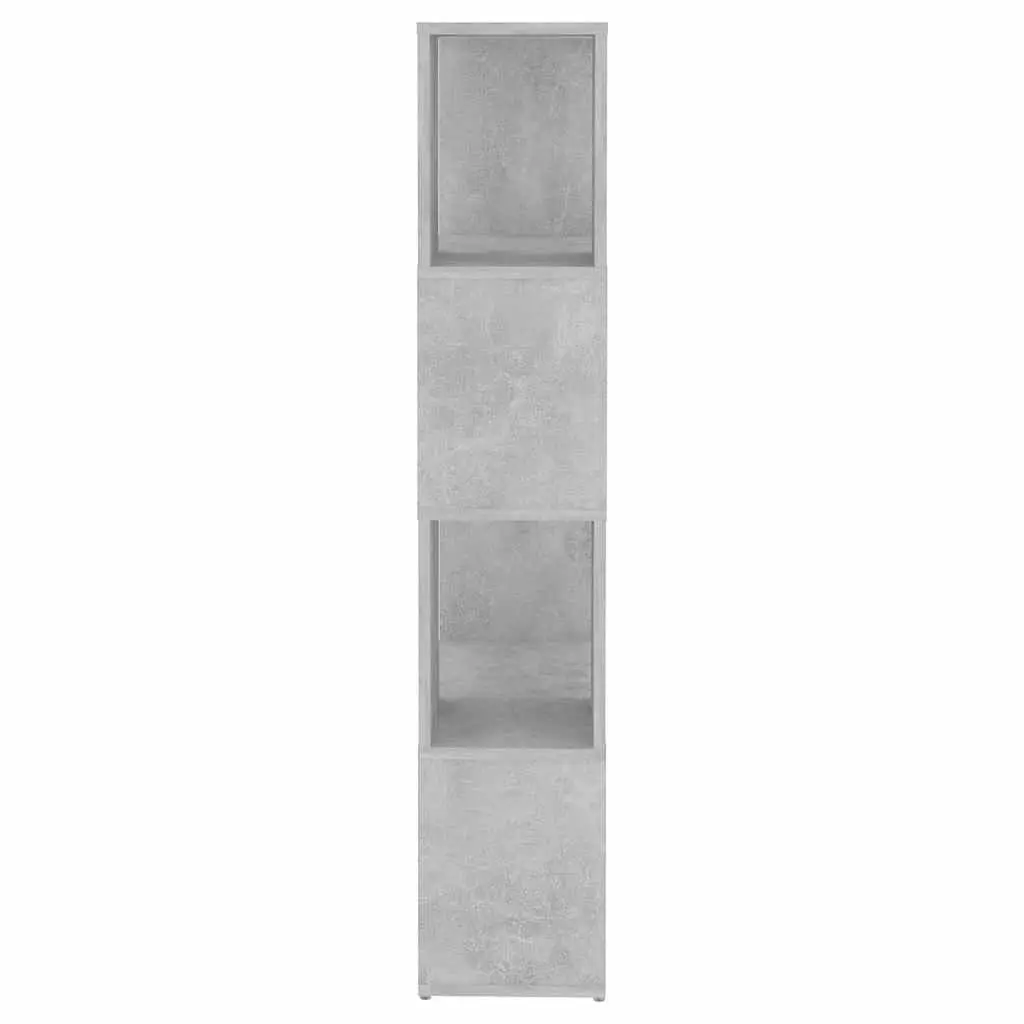 Book Cabinet Room Divider Grey 4 Compartment Shelving Unit Storage Organizer