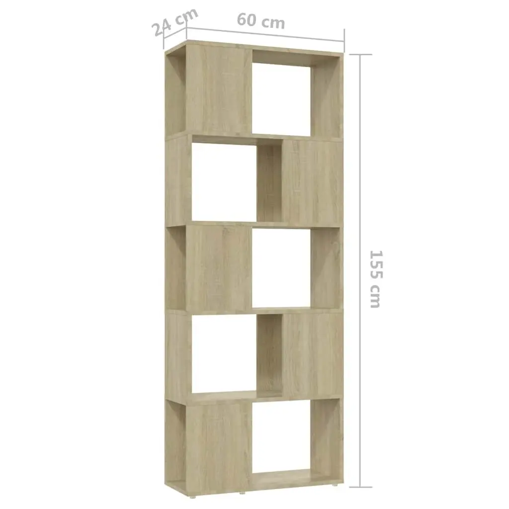 Book Cabinet Room Divider Open Shelf Storage Unit 60x24x155 cm