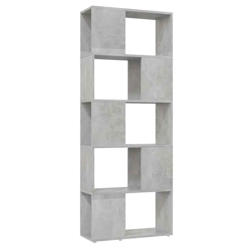 Book Cabinet Room Divider Grey Shelving Unit Open Storage Organiser Bookcase