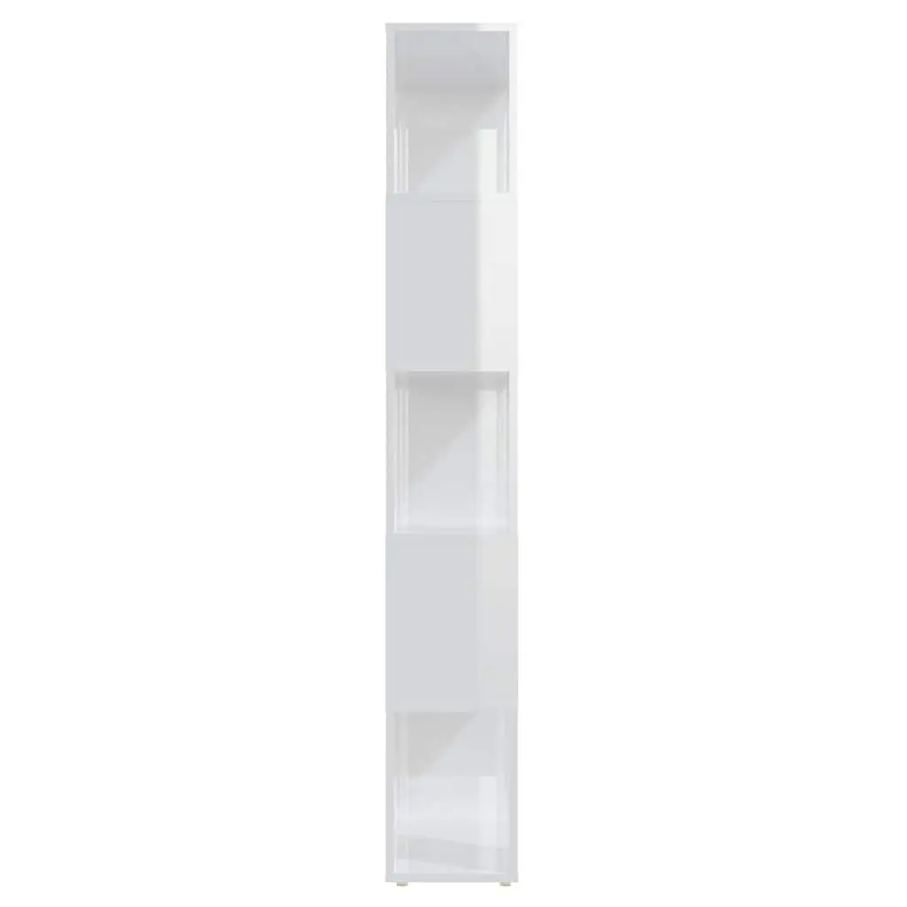 Book Cabinet Room Divider High Gloss White 60x24x155cm Bookcase Open Shelf Unit