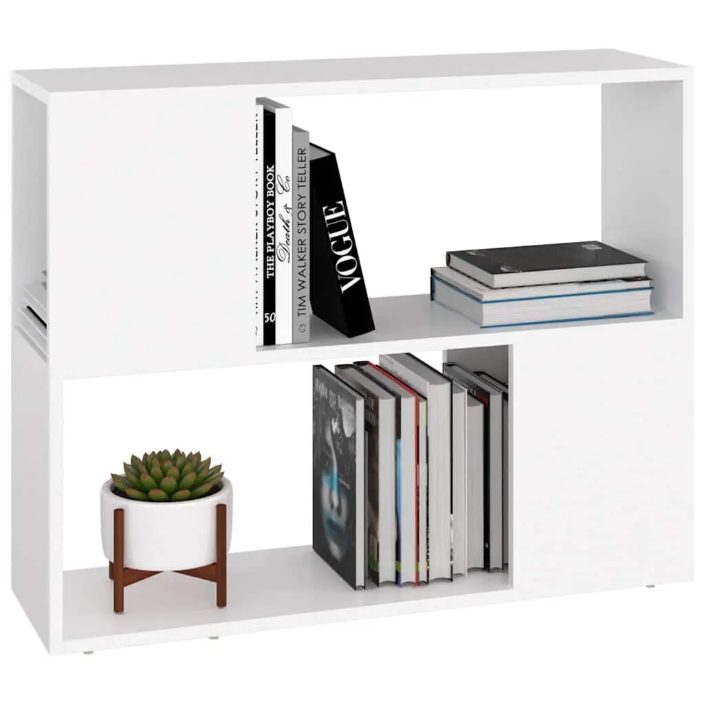 TV Cabinet White Open Compartment Storage Unit 80x24x63cm