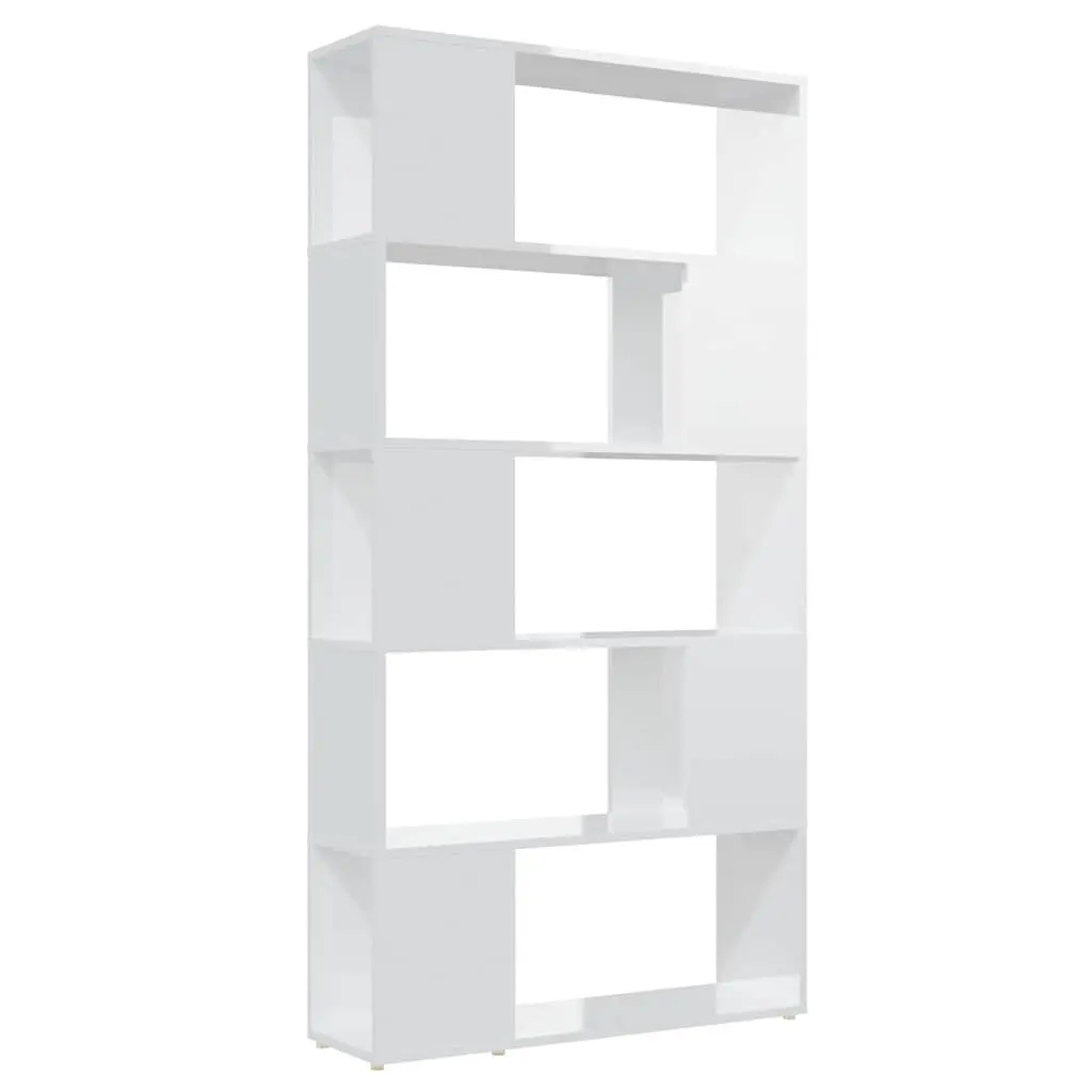 Book Cabinet Room Divider Shelving Unit Storage White 80x24x155 cm