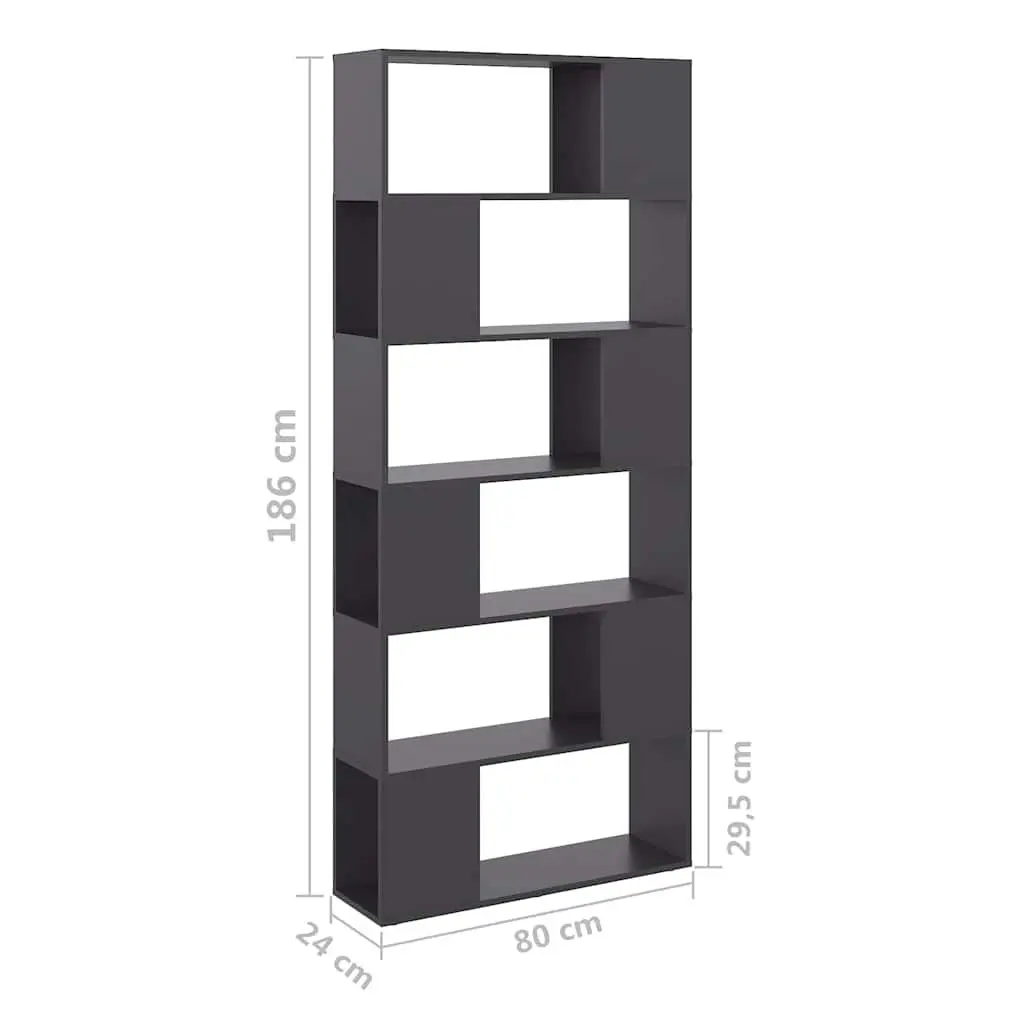 Grey Book Cabinet Room Divider