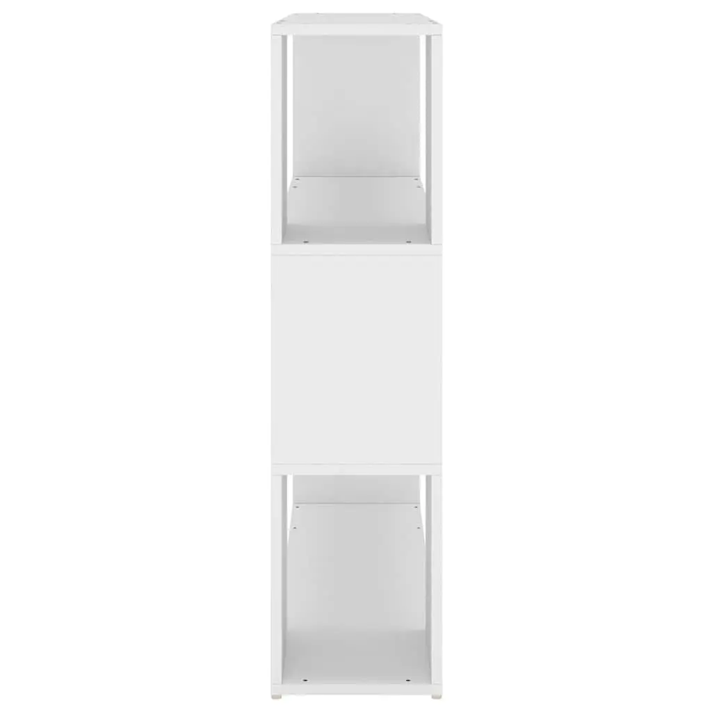Bookshelf White Room Divider 3 Compartments 100W x 24D x 94H cm
