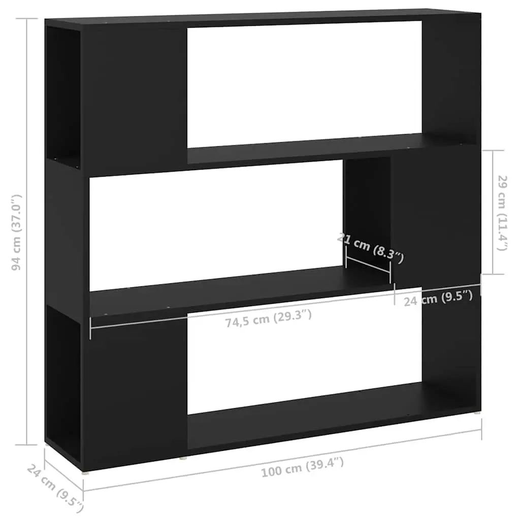 Black Book Cabinet Room Divider Shelving Unit Bookcase Organizer Storage