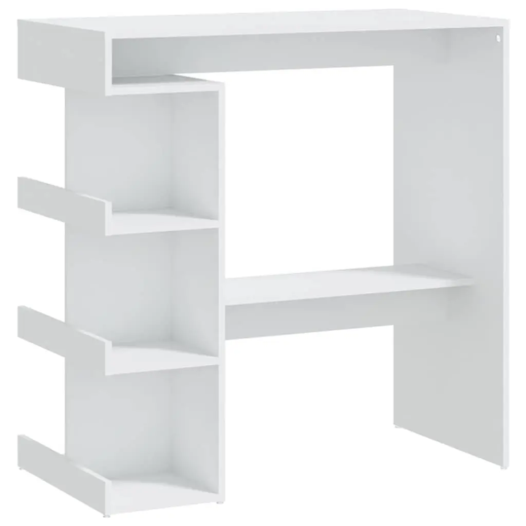 Bar Table with Storage Racks White Space-Saving 100 x 50 x 101.5 cm