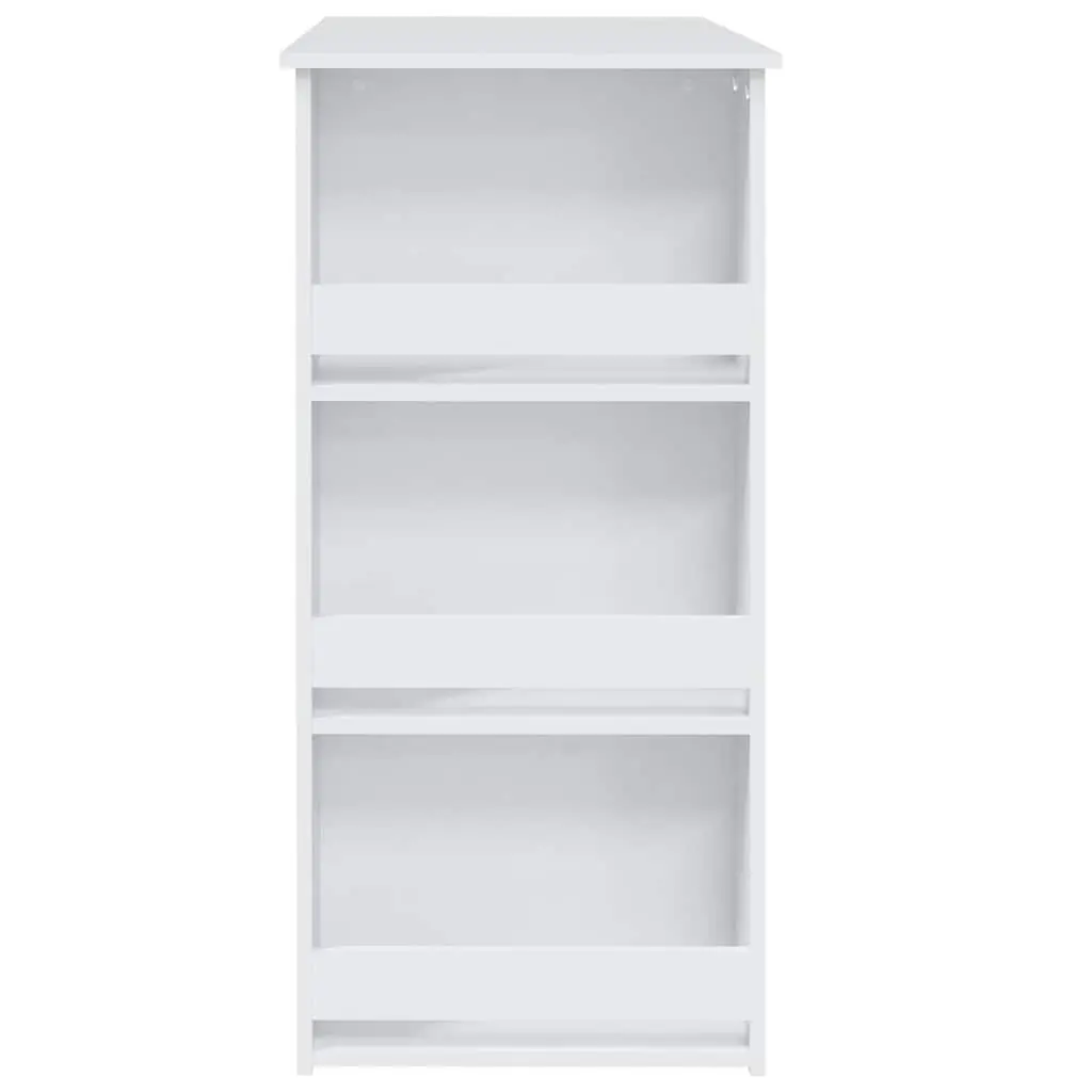 Bar Table White Kitchen Dining Storage Rack Bistro Compact Modern Design