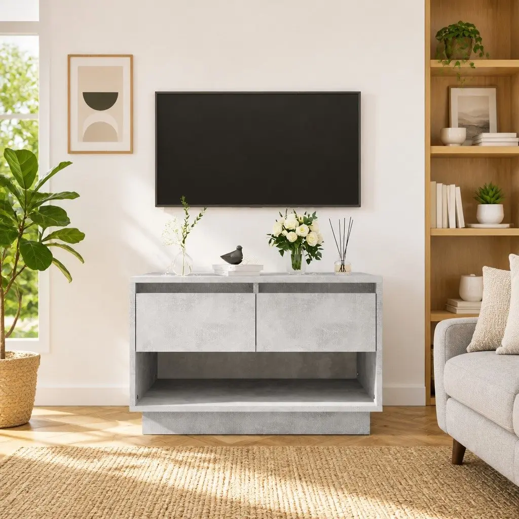TV Cabinet Concrete Grey Durable Construction 70 x 41 x 44 cm