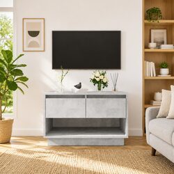 Your Friendly Concrete Grey TV Cabinet for Home Organization