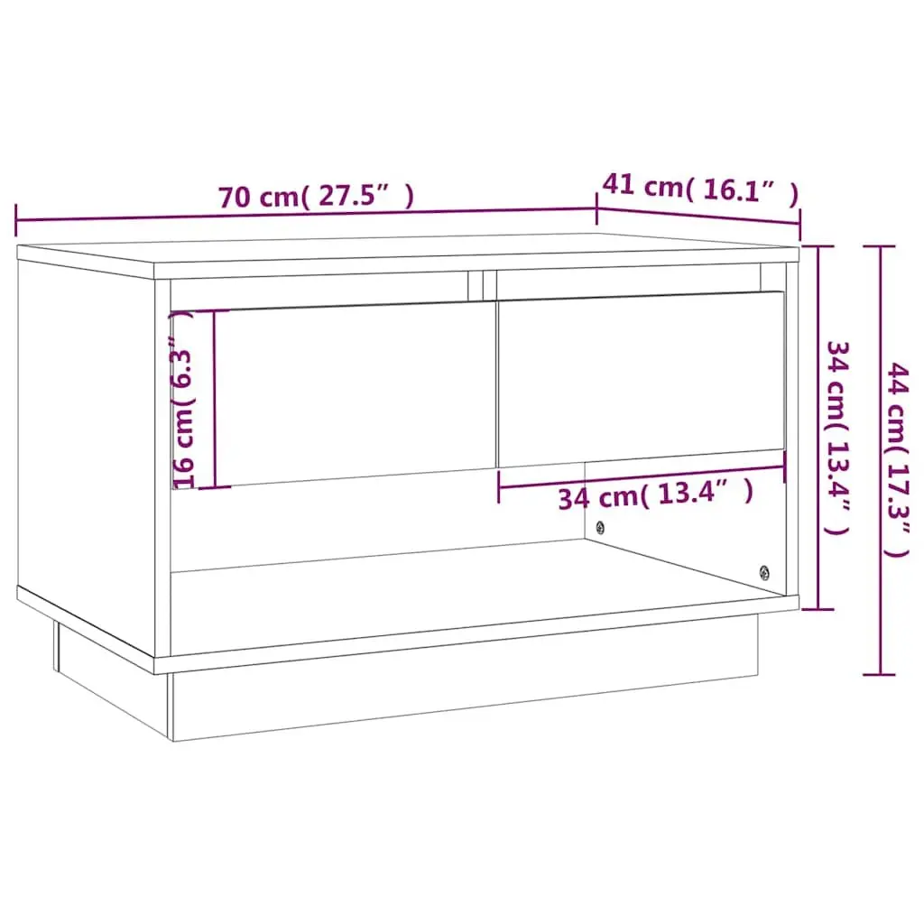 TV Cabinet Concrete Grey Durable Construction 70 x 41 x 44 cm