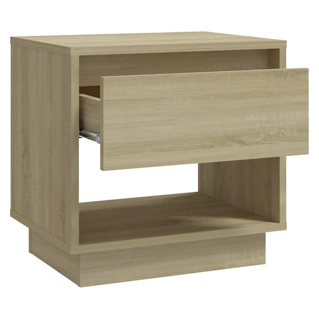 Bedside Cabinets Set of 2 Storage Drawer Open Compartment 45x34x44cm