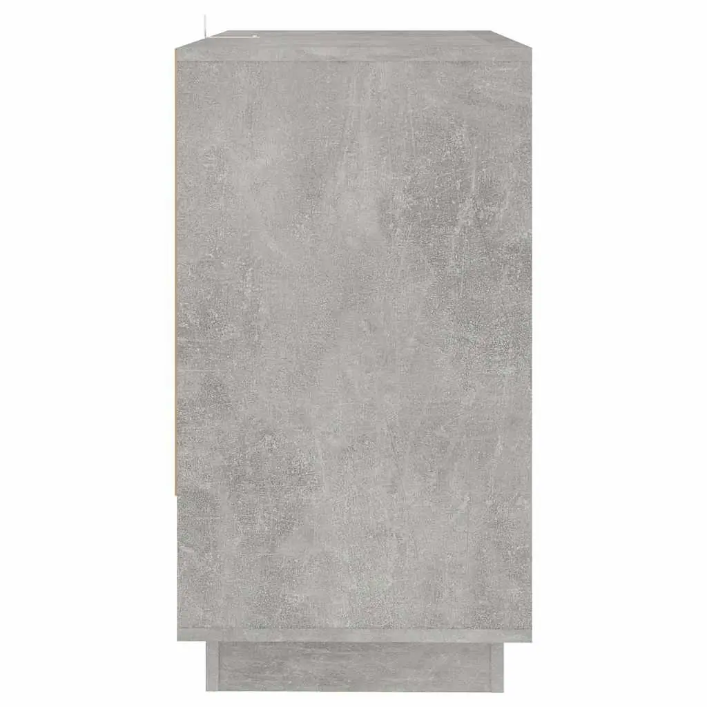 Sideboard Storage Cabinet Grey Engineered Wood Doors Compartments Home Furniture
