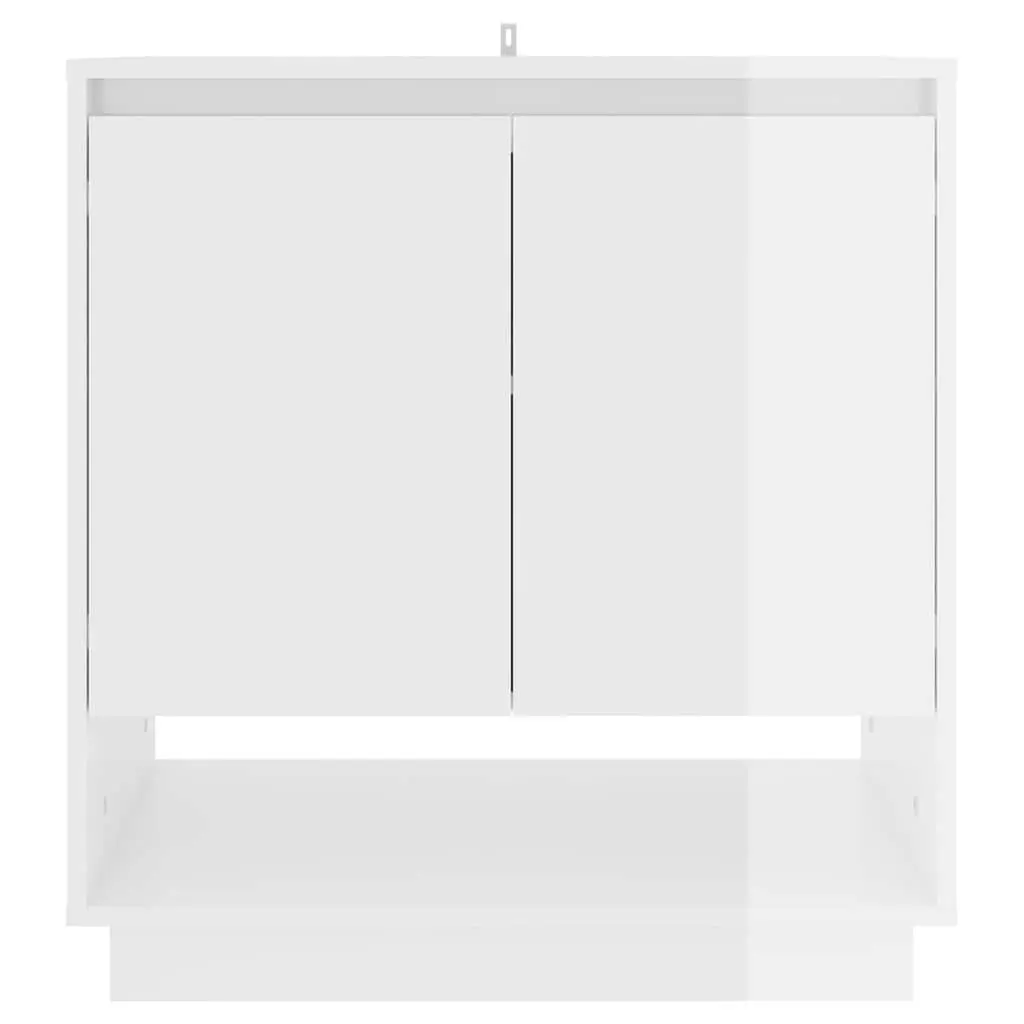 Sideboard High Gloss White Storage Cabinet Doors Compartments Home Furniture