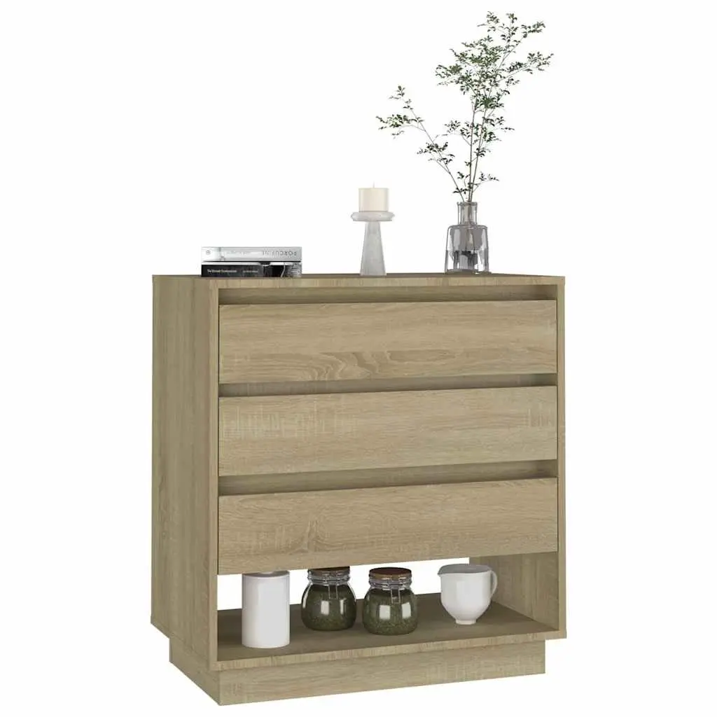 Sideboard Storage Cabinet 70x41x75cm Brown Engineered Wood Buffet Drawers