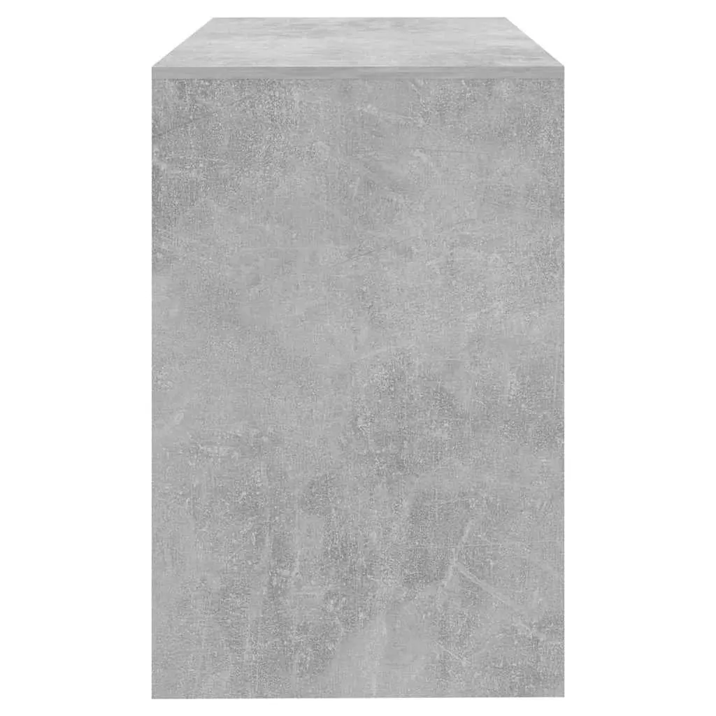 Concrete Grey Workstation with Two Drawers