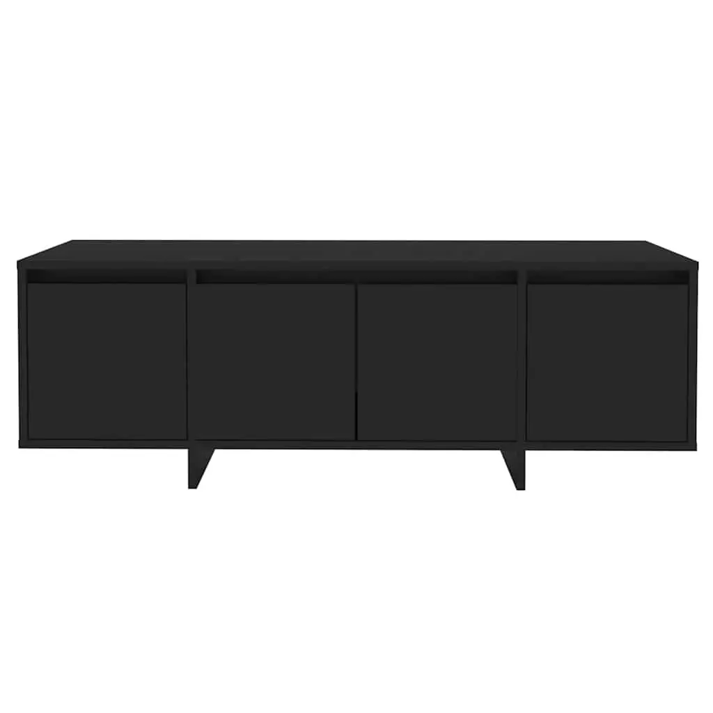 TV Cabinet Black 4-Door Lowboard 120 x 30 x 40.5 cm