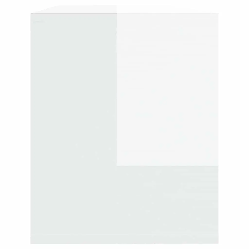 Entertainment Unit White High Gloss 130x35x50cm Storage Cabinet with 2 Doors and 2 Shelves