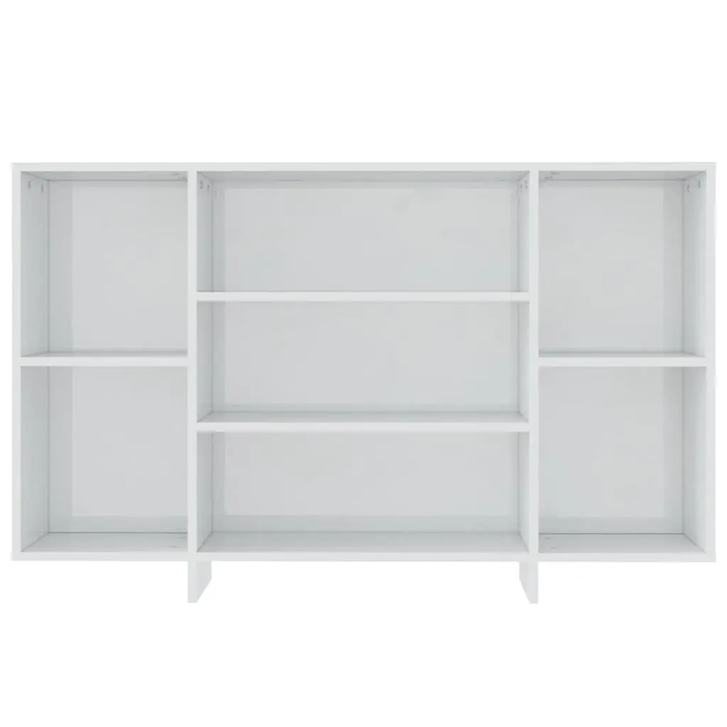 Sideboard Modern White High Gloss 4 Shelf Storage Cabinet