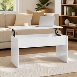 Your New Favorite Coffee Table: White Lift Top Design