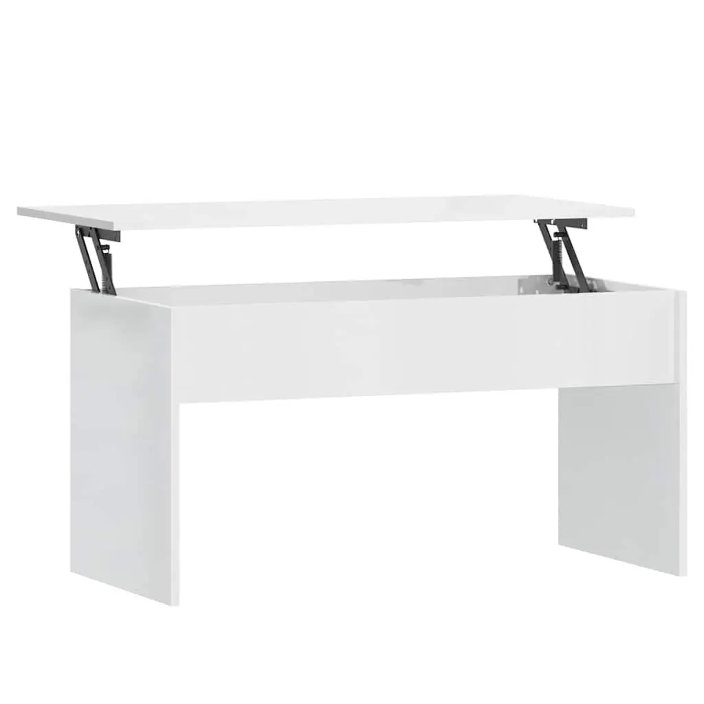 Coffee Table White Lift Top Storage Modern Living Room Accent Furniture 102cm