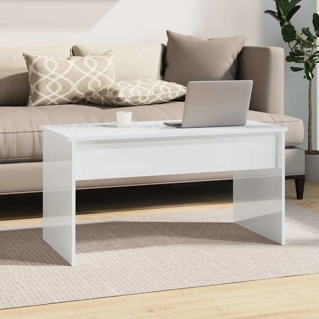 Coffee Table White Lift Top Storage Modern Living Room Accent Furniture 102cm