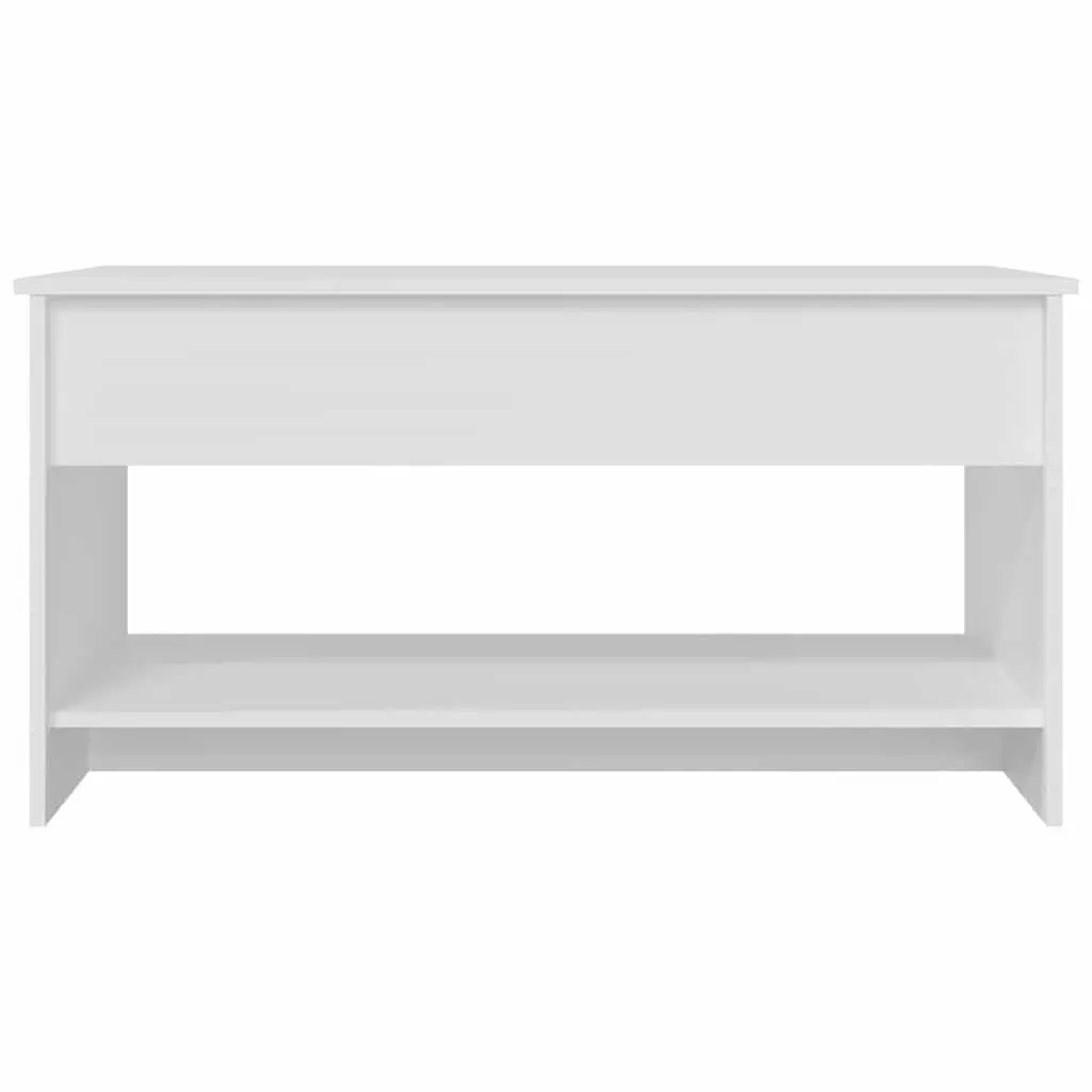 Coffee Table White Lift Top Storage Compartment Adjustable Height Engineered