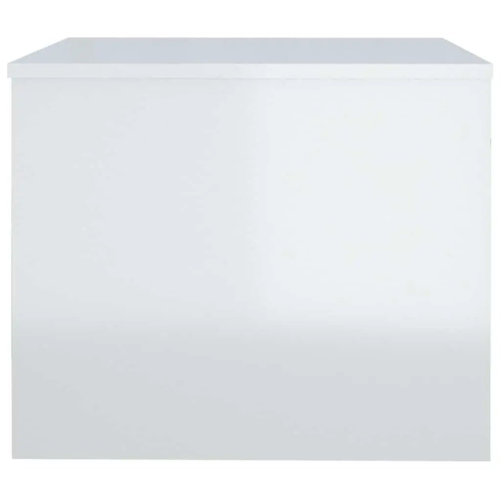 Coffee Table High Gloss White Lift Top Storage Compartment Modern 80L x 50W x 40H cm