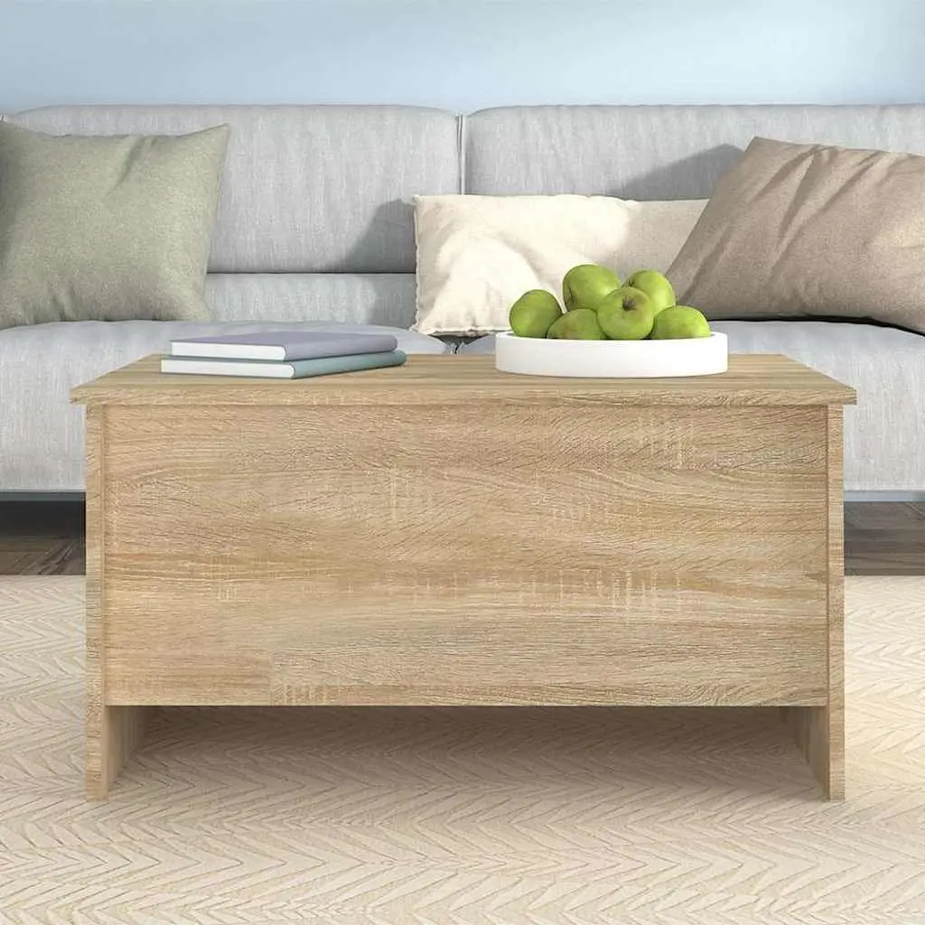 Coffee Table Lift-Top Design Brown Engineered Wood Storage Hidden Compartment