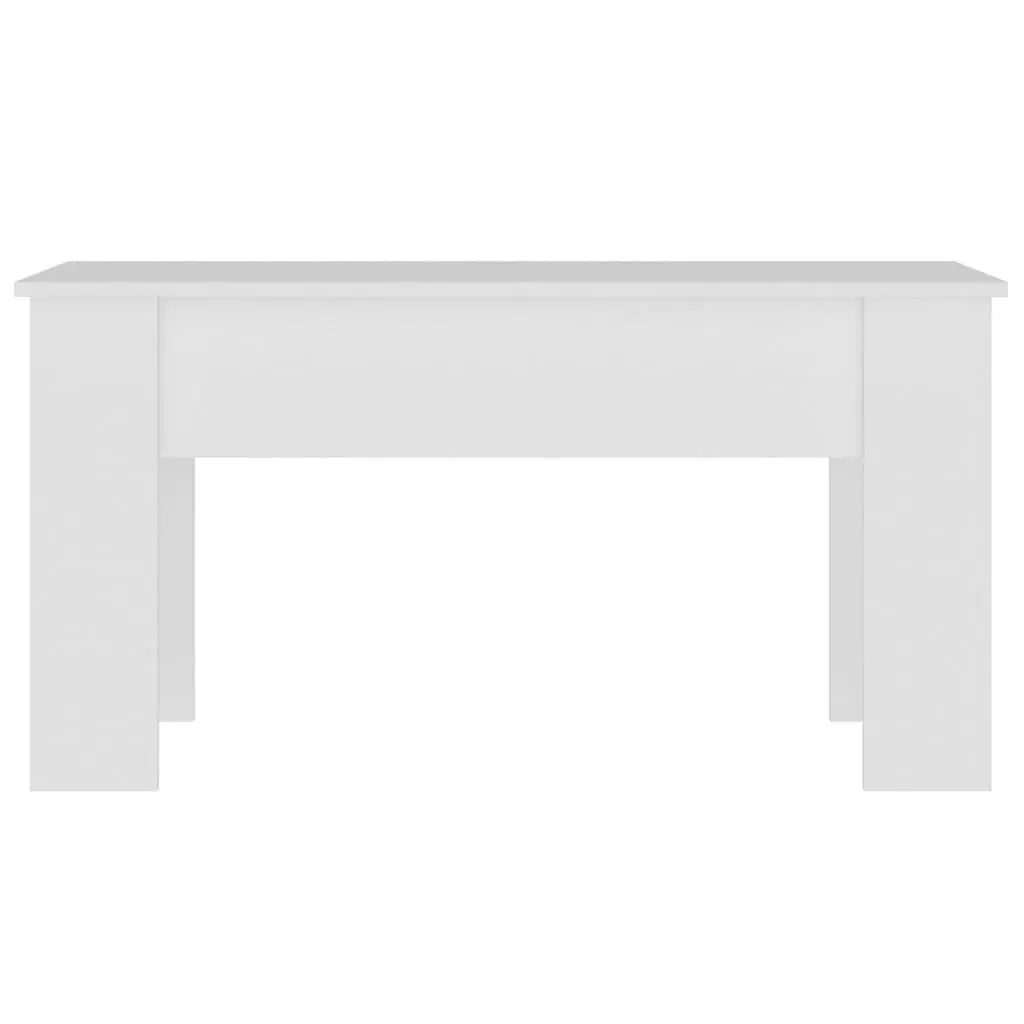 Lift Top Coffee Table White Modern Storage 101 x 49 x 52 cm