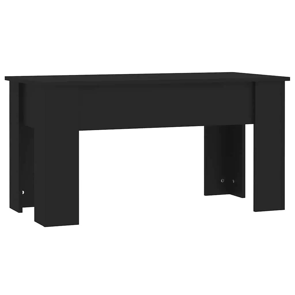 Lift Top Coffee Table Black Modern Engineered Wood 101 x 49 x 52 cm