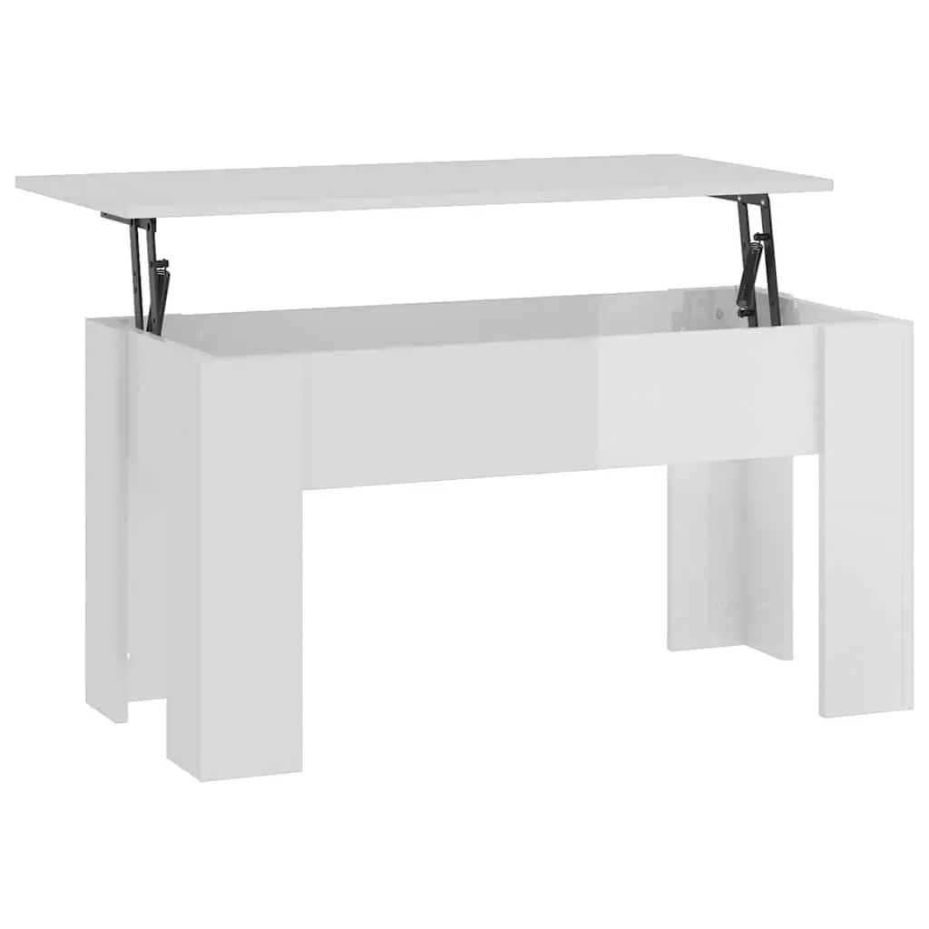 White Lift Top Coffee Table for Living Rooms