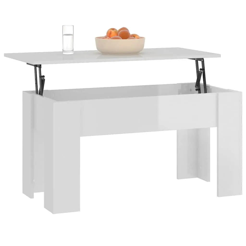 White Lift Top Coffee Table for Living Rooms