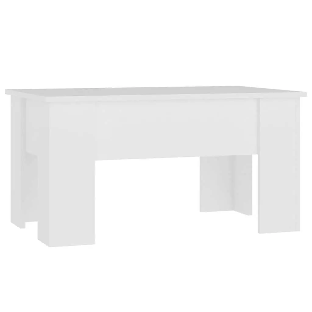 Coffee Table Lift-Top White Storage Compartment Modern Living Room Furniture