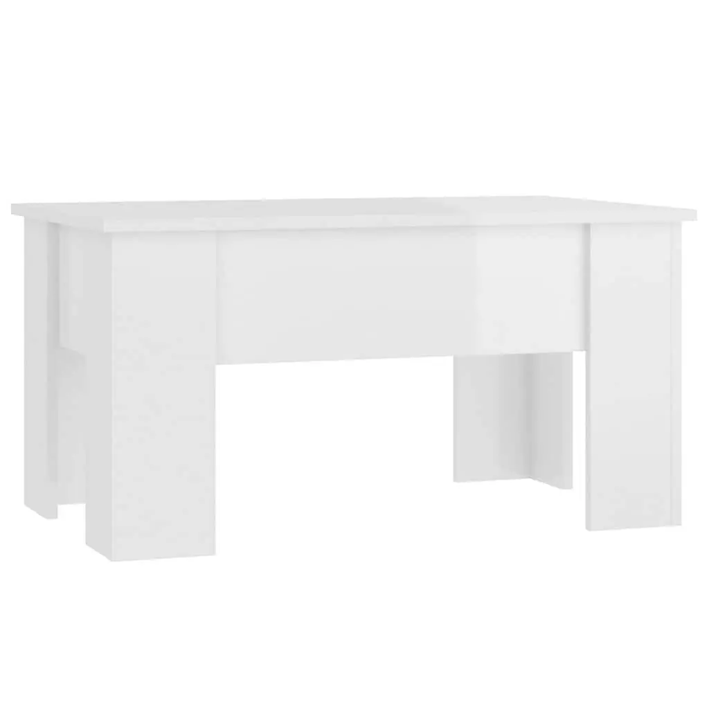 Coffee Table Lift Top High Gloss White 79L x 49W x 41H cm