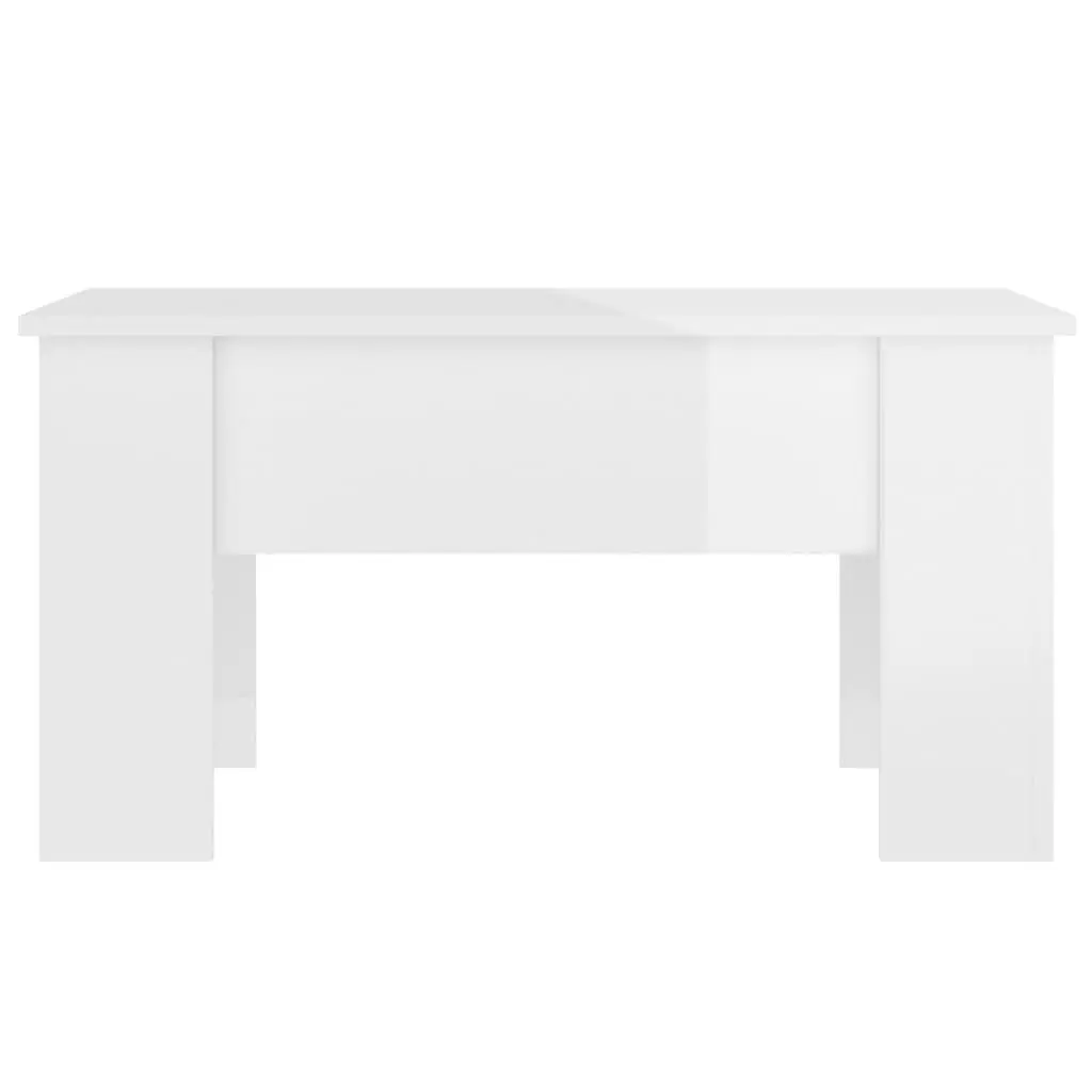 Coffee Table Lift Top High Gloss White 79L x 49W x 41H cm