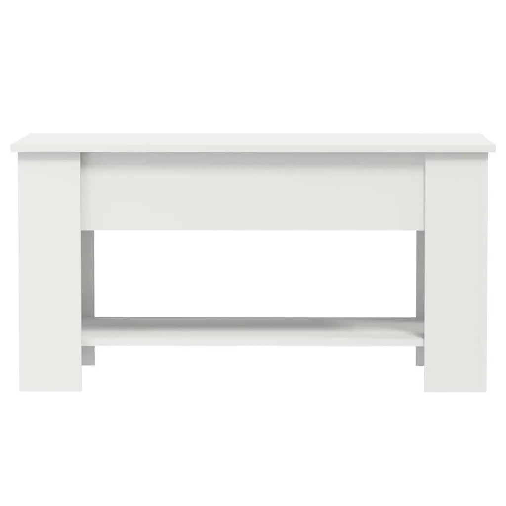 White Coffee Table with Lift-Top Functionality