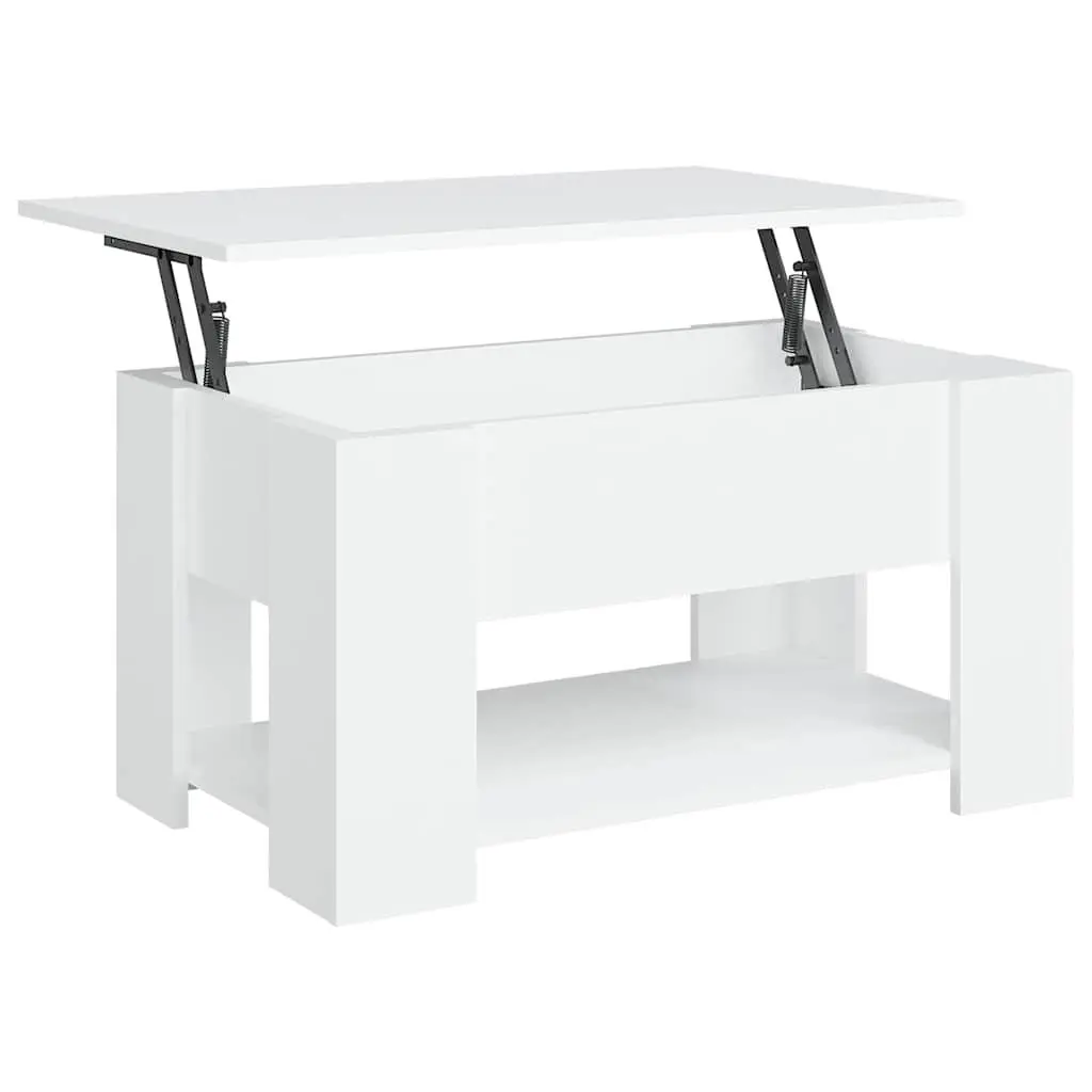 Coffee Table White Lift Top Design Living Room Furniture Engineered Wood