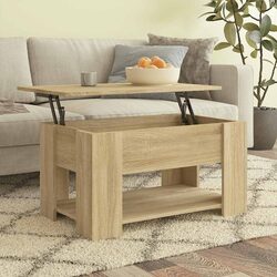 Efficiently Designed Lift Top Coffee Table in Brown