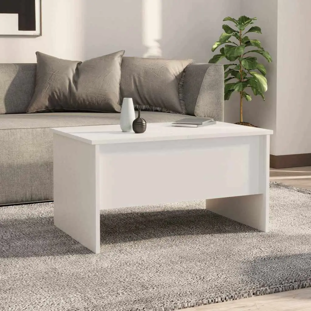 Coffee Table Lift Top Storage White Modern 80 x 50 x 42.5 cm