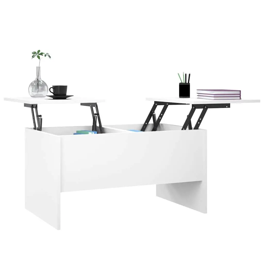 Coffee Table Lift Top Storage White Modern 80 x 50 x 42.5 cm