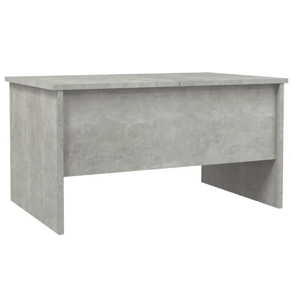 Coffee Table Grey Engineered Wood Hidden Storage Compartments Adjustable