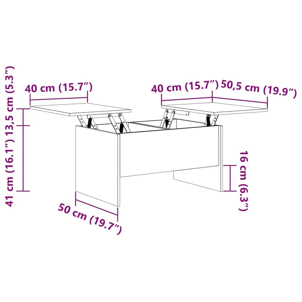 Coffee Table White High Gloss Modern Storage Lift Top Design Engineered Wood