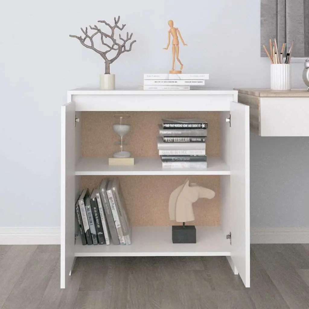 Sideboard Cabinet White Storage Furniture 2 Door Buffet Display Unit Decor