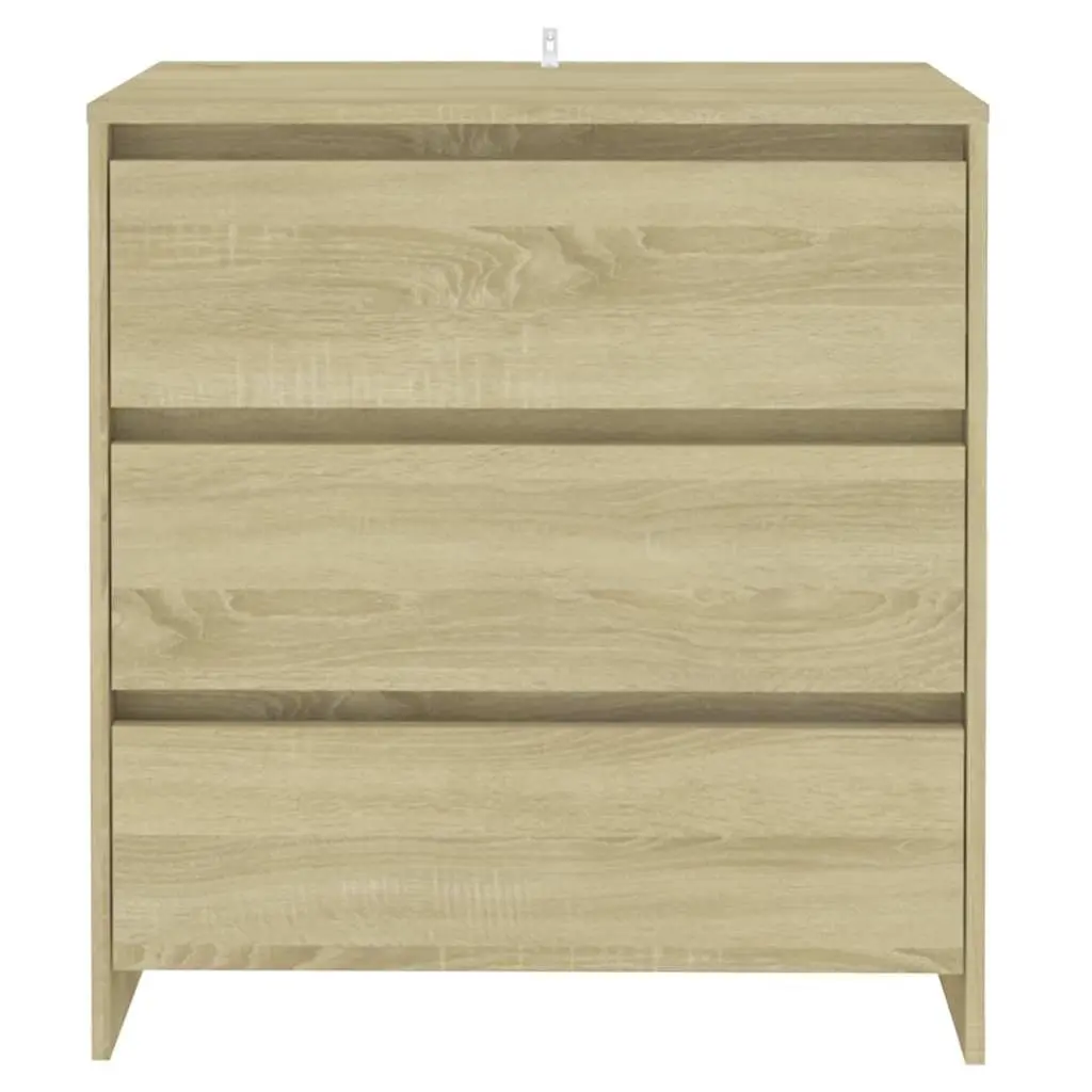 Sideboard with 3 Drawers Brown Storage Cabinet Living Room Buffet Furniture