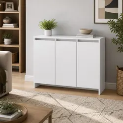 Your Friendly 3-Door White Sideboard Storage