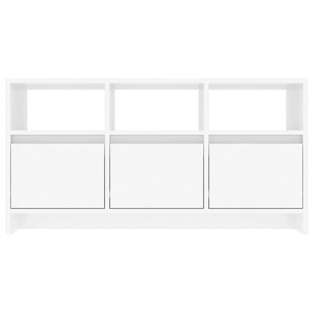 TV Cabinet White High Gloss Living Room Storage Unit Lowboard with Drawers