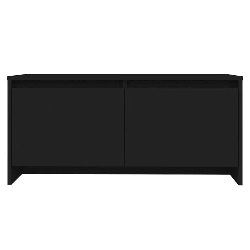 Coffee Table Modern Black with Storage Drawers 90 x 50 x 41.5 cm